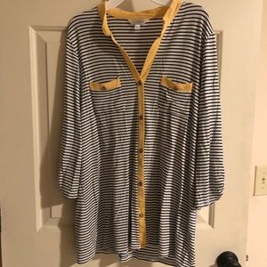 Loft stripe 3/4 sleeve